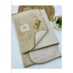 Caramell Müslin ve Welsoft Bebek Battaniyesı - Bej - 85 x 101