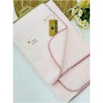 Caramell Müslin ve Welsoft Bebek Battaniyesi Yumuşak Çift Taraflı 80x90 cm Pembe Renk