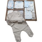 Caramell My Baby Kumsal % 100 Coton 10 lu Hastane Çıkışı Tulumlu Lıtty Fly 2163 - Mavi - Yenidoğan