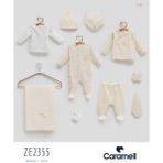 Caramell My Baby Kumsal % 100 Coton 10 Lu Hastane Çıkışı Yeni Sezon Jungle Friends 2355 - Bej - Yenidoğan