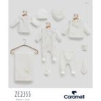 Caramell My Baby Kumsal % 100 Coton 10 Lu Hastane Çıkışı Yeni Sezon Jungle Friends 2355 - Ekru - Yenidoğan