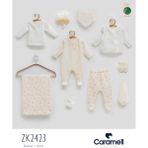 Caramell My Baby Kumsal Müslin Tulumlu 10 Lu Hastane Cıkısı 2423 - Bej - Yenidoğan
