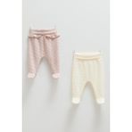 Caramell Petek Dokulu Bebek Ikili Pantolon - Vizon - 0 - 1 Ay