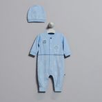 Caramell TE5761P Mavi 6-9 Ay Bebek Tulumu