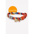 caramelos Güvenlik Kilit İsimli Kedi Tasması-Sallanmayan İsimlik-Çelik Kedi Künyesi- Kedi isimlik-Safety Click DESEN 8-Tek Ebat