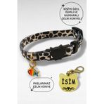 caramelos Güvenlik Kilitli Kedi Tasması, Isimli Kedi Tasması, Kedi Isimlik, Kedi Künyesi, Safety Click DESEN Y23-Tek Ebat