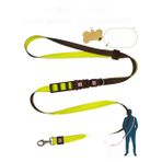 caramelos Hands-Free Eller Serbest Gezdirme Kayışı- Köpek Gezdirme Kayışı - Eller Serbest- Köpek Gezdirme İpi KAHVERENGİ-SARI-Tek Ebat