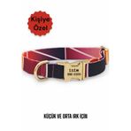 caramelos İsimli Köpek Tasması, Köpek Künyesi, Isimlik, Küçük Irk Ve Orta Irk, Kişiye Özel Metal Kilit, 2 Cm DESEN 1-Tek Ebat