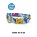 caramelos İsimli Köpek Tasması, Köpek Künyesi, Isimlik, Küçük Irk Ve Orta Irk, Kişiye Özel Metal Kilit, 2 Cm DESEN 18-Tek Ebat