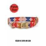 caramelos İsimli Köpek Tasması, Köpek Künyesi, Isimlik, Küçük Irk Ve Orta Irk, Kişiye Özel Metal Kilit, 2 Cm DESEN 4-Tek Ebat