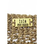 caramelos Kedi Künyesi, Kedi Isimlik, Sallanmayan Isimlik, Isimli Kedi Tasması, Paslanmaz Çelik, Kedi Tasması GOLD RENK-Tek Ebat