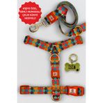 caramelos, KÖPEK TASMA SETİ KİŞİYE ÖZEL İSİMLİ TASMA, H TİPİ TASMA,GÖVDE+GEZDİRME TASMASI, KÖPEK KÜNYE DESEN 12-S