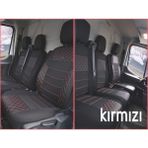 Carat Ford Transit 2014- Ortopedik Oto Koltuk Kılıfı Ön 2+1 - Kırmızı