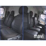 Carat Ford Transit 2014- Ortopedik Oto Koltuk Kılıfı Ön 2+1 - Mavi