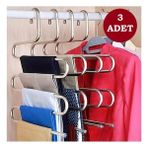 Carat Home 5 Katlı Pantolon Eşarp Askısı Metal 3 Adet (Yurt Dışından)