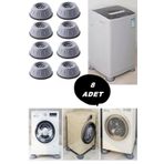Carat Home Beyaz Eşya Altlığı Ayağı 8 Adet Çamaşır Bulaşık Makinası Buzdolabı Yükseltici Titreşim Önleyici