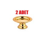 Carat Home Dekoratif Gold Kaplama 2 Lı Kahve Yanı Sunumluk Lokumluk Lüks