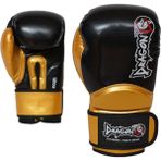 Carbon Dragon Boks Eldiveni Kick Boks Muaythai Müsabaka Antreman Boxing Boks Eldiveni - Altın - Siyah - 14 oz