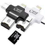 Card Reader 4ın1 Type-C- Iphone Lightning-Micro USB Hafıza Kart OKUYUCU-(5775)