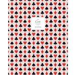 Cards Journal - Dotted Pages - 8x10 - Large: (Red Fade Edition) Playing Cards Journal 192 dot grid pages (8x10 inches / 20.3x25.4 cm / Large)