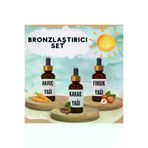 Çare Burada bronzlaş3 Bronzlaştırıcı Bitkisel Set Havuç Yağı 20 Ml + Kakao Yağı 20 Ml + Fındık Yağı 20 Ml