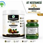 Çare Burada Çareburada At Kestanesi Jel 500 Ml. & Çareburada Bamya Tohumlu Masaj Kremi 100 Ml. | Ferahlatıcı Jel, Besleyici Masaj Kremi