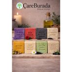 Çare Burada ÇareBurada Sabun Seti 8'li - Lavanta & Gül & Ardıç Katranı & Çörekotu & Bıttım & Keçi Sütlü & Zeytin