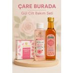 Çare Burada Gül Cilt Bakım Seti (Gül Sirkesi & Yaban Gülü Sabunu & Gül Özlü Makyaj Temizleme Suyu)