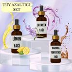 Çare Burada Tüy Azaltıcı Set Limon Yağı 20 ml + Lavanta Yağı 20 ml + Karınca Yumurtası Yağı 20 ml