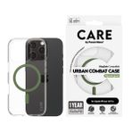 CARE by PanzerGlass Flagship iPhone 16 Pro MagSafe Uyumlu Urban Combat Şeffaf-Yeşil Telefon Kılıfı