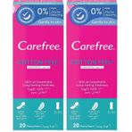 Carefree, Günlük Ped, Pamuklu, Parfümsüz, 20'li (2 paketi)