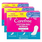 Carefree Normal Cotton Parfümsüz 100'lü Günlük Ped (3 paketi)