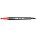Caretta Twin Liner CT-65-40 10'lu Turuncu Fosforlu Kalem