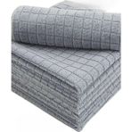 CarGer Ultra Lüx Kalın Dokulu Mikrofiber Araba, Cam, Mutfak Temizlik Bezi 50/70 cm (3 Adet) - Gri