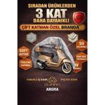 Carguard Arora Cappucino 50cc Ve 125cc Uyumlu Fitilli Motosiklet Brandası Motor Örtüsü-arka Çanta Uyumlu