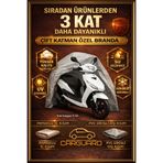 CarGuard Yuki Casper S 50 cc Fitilli Motosiklet Brandası Motor Örtüsü - Arka Çanta Uyumlu