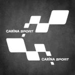 Carina Sport Sticker - Carina Sticker - Toyota Sticker - Kapı Altı Sticker - Oto Sticker - Araba Sticker - 20cm X 8cm - Beyaz
