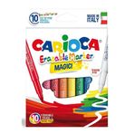 Carioca + 1 Silinebilir Sihirli Keçeli Kalemler 9 Renk Düzeltici Beyaz Kalem