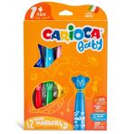 Carioca 12'li 1+ Yaş Teddy Jumbo Bebek Süper Yikanabilir Keçeli Boya Kalemi