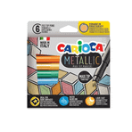 Carioca 43161 6 Renk Metalik Jumbo Keçeli Kalem