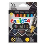 Carioca 43163 8 Renk Metalik Wax Maxi Yıkanabilir Pastel Boya