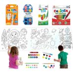 Carioca 4'Lü Boyama Seti +Lino Yapışkanlı Boyama Kağıdı 86X20 Cm Dream Space