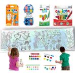 Carioca 4'Lü Boyama Seti + Lino Yapışkanlı Boyama Kağıdı 86X20 Cm Sea World