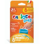 Carioca 8 Renk 8x50 ml Süper Yıkanabilir Bebek Parmak Boyası