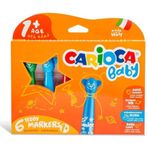 Carioca Baby Teddy Jumbo Yıkanabilir 6'lı Keçeli Boya Kalemi