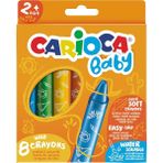 Carioca Bebek Pastel Boya 8'li Su Bazlı Renkli Kalemler Çocuklar İçin Ergonomik Tasarım