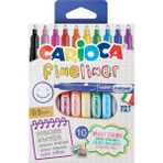 Carioca Fineliner 10'lu Renkli Kalem Seti 0.5 mm Ölçüler ile Eğlenceli Çizim Deneyimi