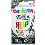 Carioca Fırça Uçlu Keçeli Kalem Seti 10 Adet Çocuklar İçin Yıkanabilir ve Güvenli