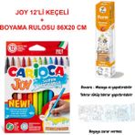 Carioca Joy Boyama Seti Mini Çiftlik (Joy Keçeli 12'li + Lino Farm 86X20)
