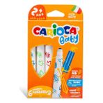 Carioca Jumbo 6'lı Yıkanabilir Keçeli Boya Kalemi Renkli Set +2 Yaş Çocuklar İçin